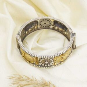 Dual-Tone Elephant Motif Kada/Bracelet