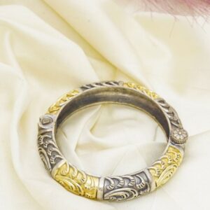Ornate Dual-Tone Filigree Bangle