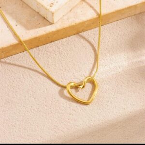 Gold Anti-Tarnish Minimalist Heart Necklace