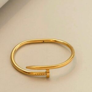 Gold Anti-Tarnish Nail Bracelet