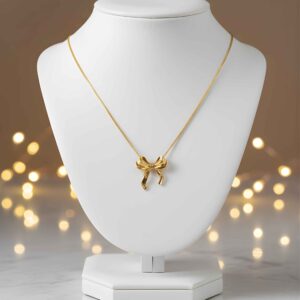 Golden Bow Pendant Chain