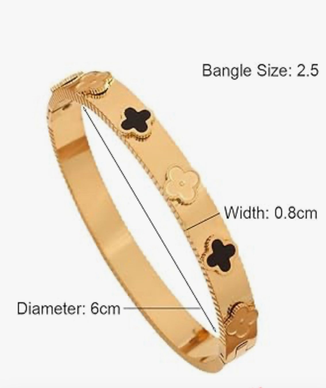 Luxe Clover Hinge Bangle - Image 2