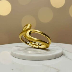 Matte Gold Sculptural Bangle