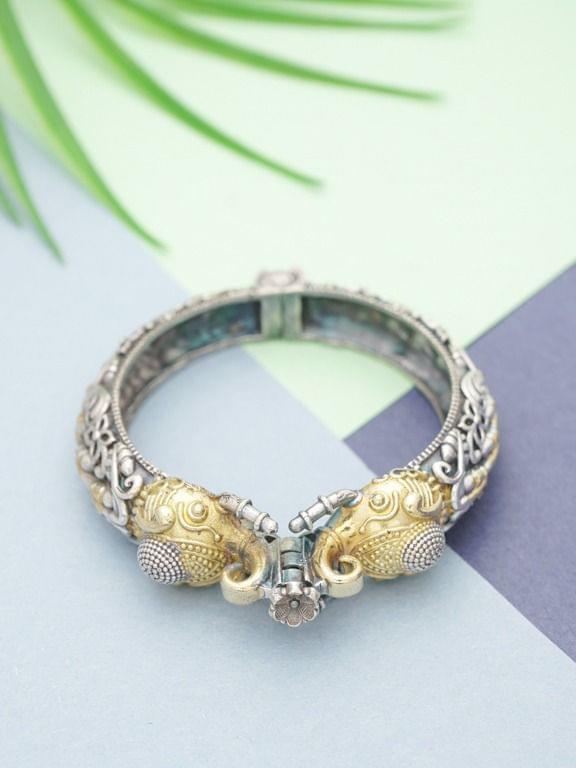 Artistic Elephant Head Opening Kada