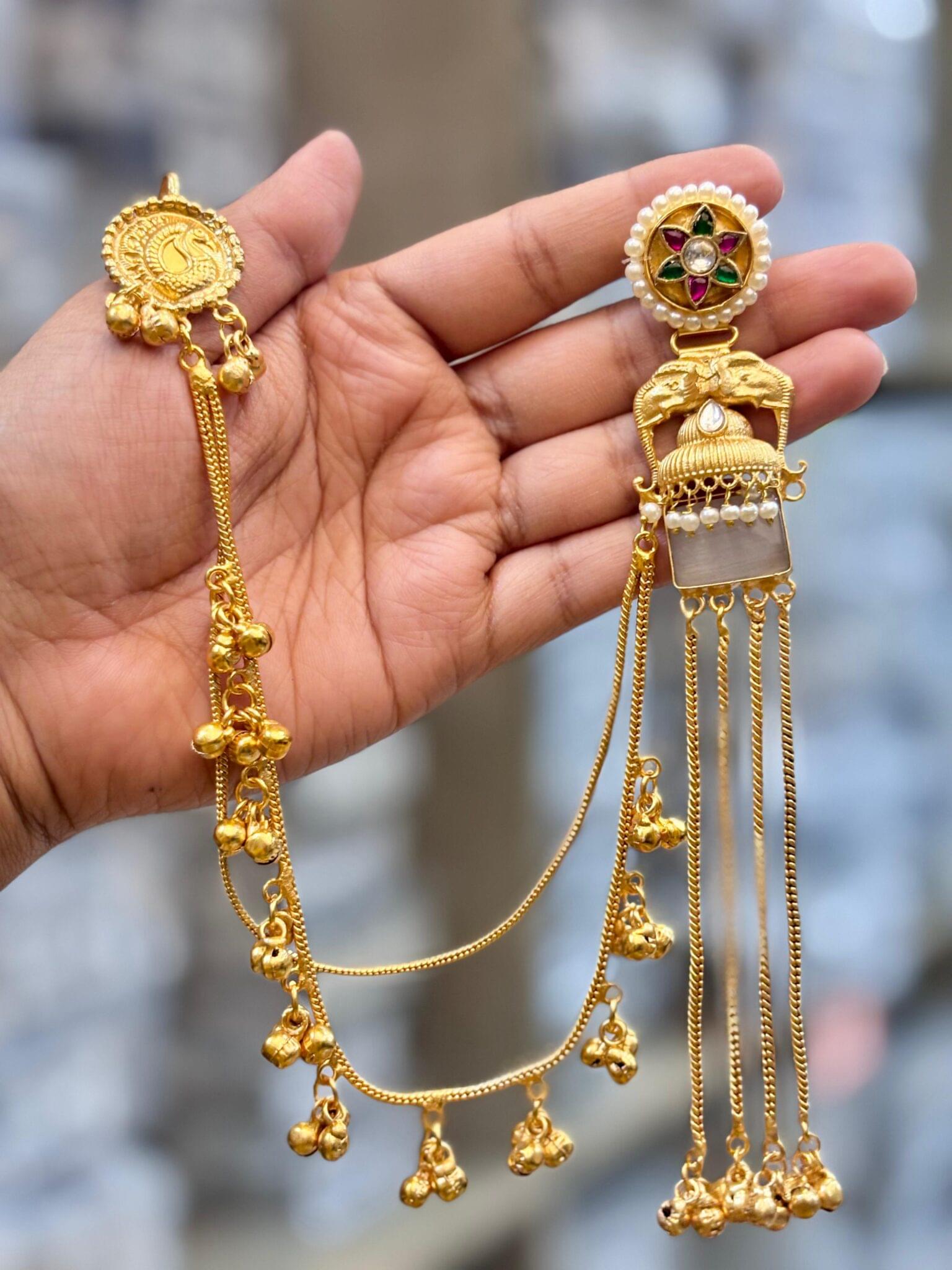 Exquisite Handcrafted Kashmiri Jhumka Earrings - Image 4