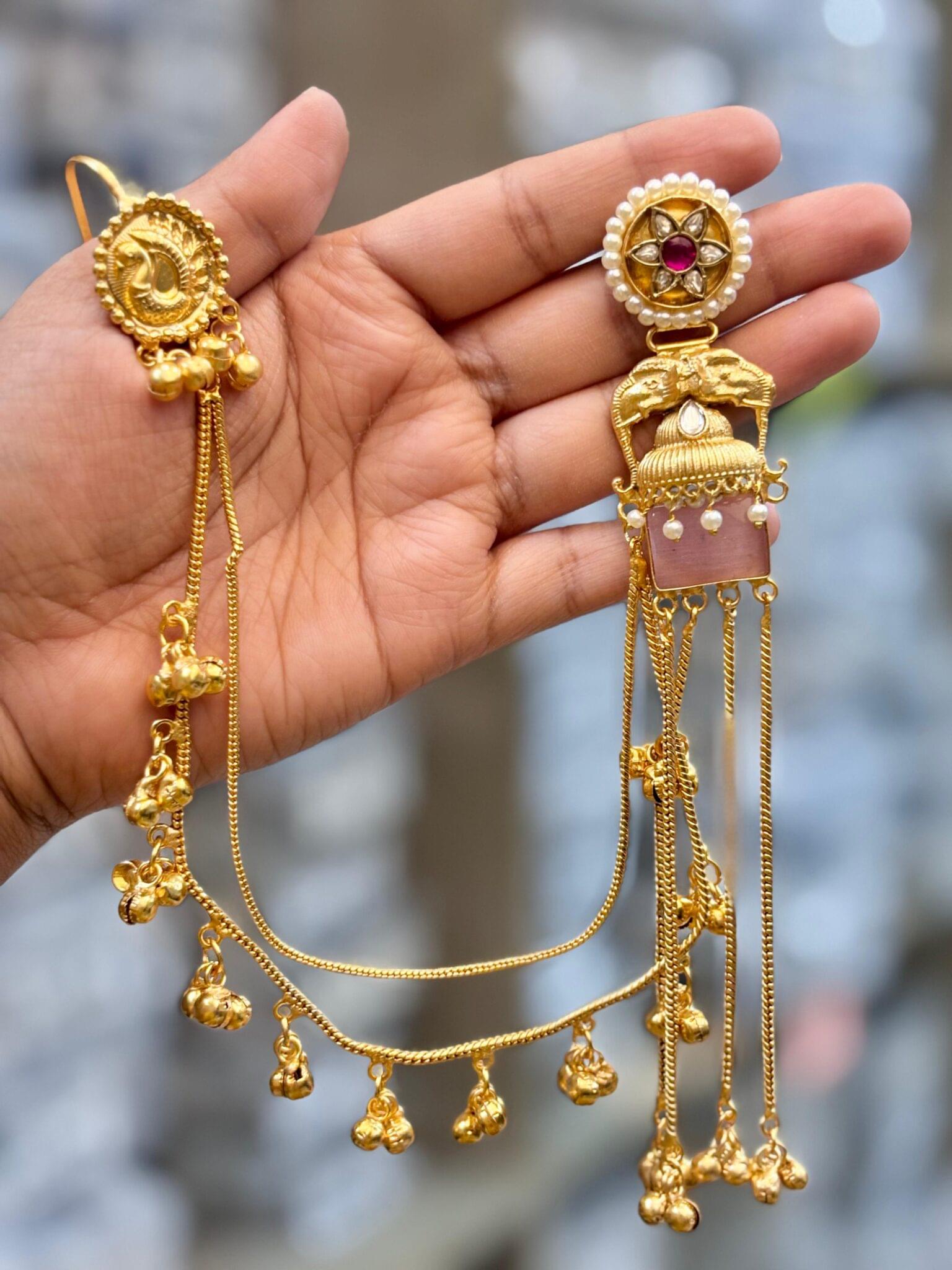 Exquisite Handcrafted Kashmiri Jhumka Earrings - Image 3