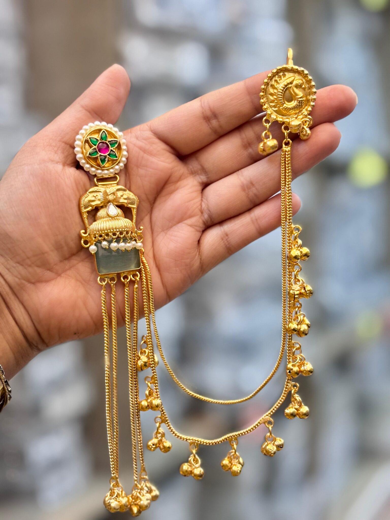 Exquisite Handcrafted Kashmiri Jhumka Earrings - Image 2