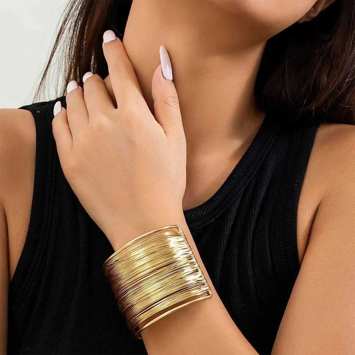Gold Cuff Bracelet - Image 4