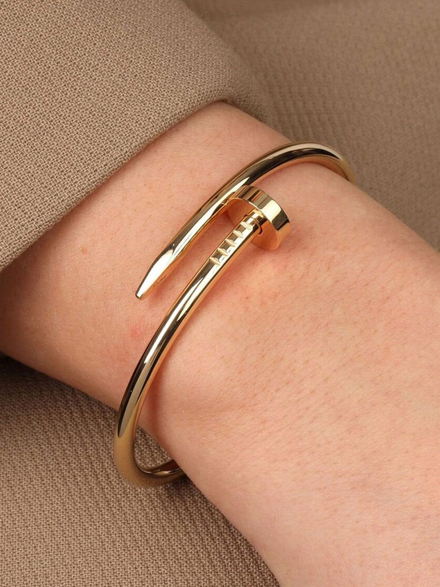 Gold Anti-Tarnish Nail Bracelet - Image 2