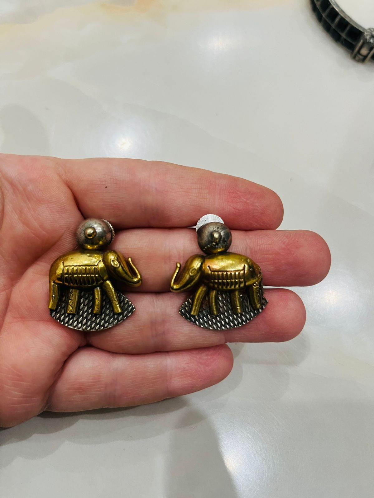 Tribal Tusker Dual-Tone Studs - Image 4